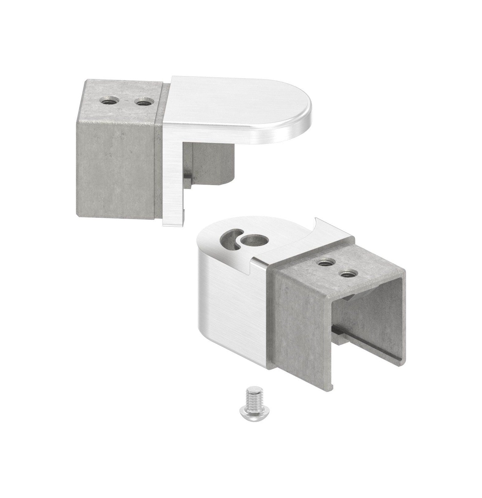 flexibler Verbinder für Quadrat-Nutrohr, seitwärts 90-180°, V4A
