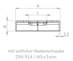 Edelstahl Abdeckrosette für Rundrohre, teilbar, mit Mittelbohrung, Rundschliff, V2A / V4A