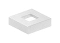 Abdeckrosette 72 x 72 x 20 mm, Bohrung 25,5 mm