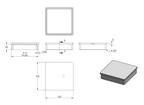Rohrabschlussstopfen für Rohr 100 x 100 x 2,0 mm