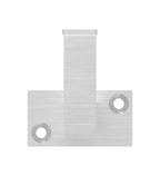 verschweißter Handlaufhalter mit Durchgangsbohrung im Bügel, zum Anschrauben des Handlaufs, V2A