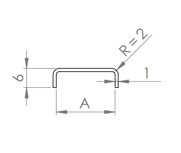 Kantenschutzprofil EXTRA SLIM, V4A
