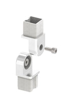 Edelstahl Verbinder für Quadratrohre mit Gelenk, zum Einstecken ins Rohr, V2A / V4A