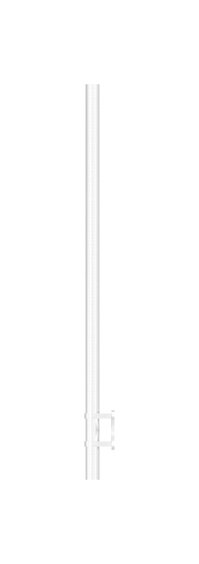 Edelstahlpfosten zur Wandmontage, Länge 1190 mm, 6 x M6 Fließformgewinde, V2A