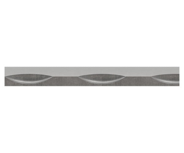 Flacheisen S235JR, 40x8mm, gewölbt, Kanten gehämmert, warmgewalzt, L: 3000mm