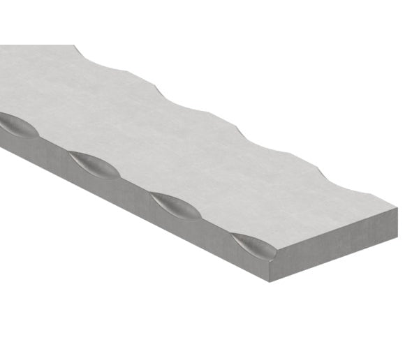 Flacheisen S235JR, 40x8mm, Kanten gehämmert
