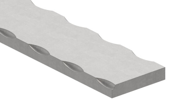 Flacheisen S235JR, 40x8mm, Kanten gehämmert
