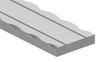 Flacheisen S235JR, 50x10mm, 2x gerillt, Kanten gehämmert, L: 3000mm