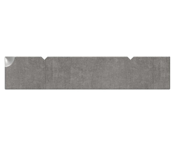 Flacheisen S235JR, 50x10mm, 2x gerillt, Kanten gehämmert, L: 3000mm