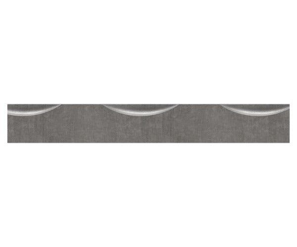 Flacheisen S235JR, 50x10mm, 2x gerillt, Kanten gehämmert, L: 3000mm