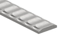 Flacheisen 40x8mm, gewellt und Kanten gehämmert, L: 3000mm