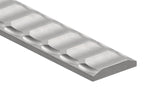 Flacheisen 40x8mm, gewellt und Kanten gehämmert, L: 3000mm
