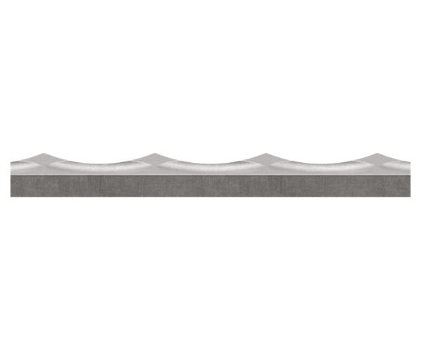 Flacheisen 40x8mm, gewellt und Kanten gehämmert, L: 3000mm