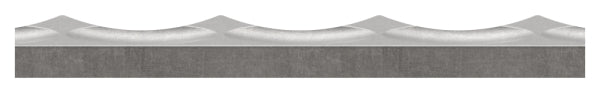 Flacheisen 40x8mm, gewellt und Kanten gehämmert, L: 3000mm