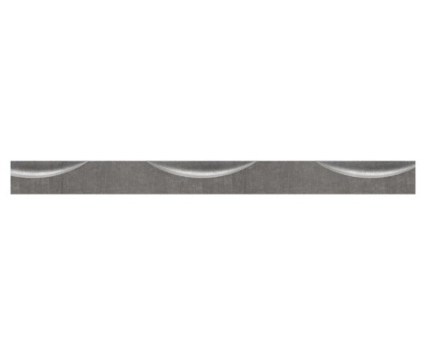 Flacheisen S235JR, 50x6mm, 2x gerillt, Kanten gehämmert, L: 3000mm