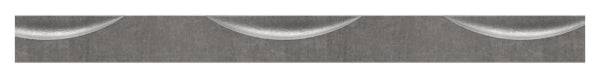 Flacheisen S235JR, 50x6mm, 2x gerillt, Kanten gehämmert, L: 3000mm
