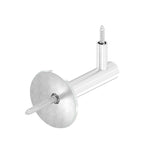 verschraubter Handlaufhalter mit Durchgangsbohrung, Stockschraube und Holzschraube, V2A