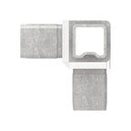 Edelstahl T-Eckverbinder 90° für Quadratrohre, 4 gleiche Abgänge, zum Stecken, V4A