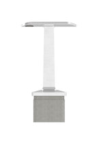 Handlaufstütze aus einem Stück, für Quadratrohr, mit Handlaufanschlussplatte, V2A