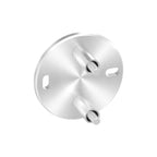Edelstahl Wandbefestigung für Geländerpfosten 42,4 mm, mit 2 Langlöchern, V2A