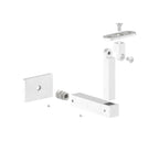 höhenverstellbarer Handlaufhalter mit Innengewinde, Gelenk und Halteplatte, V2A