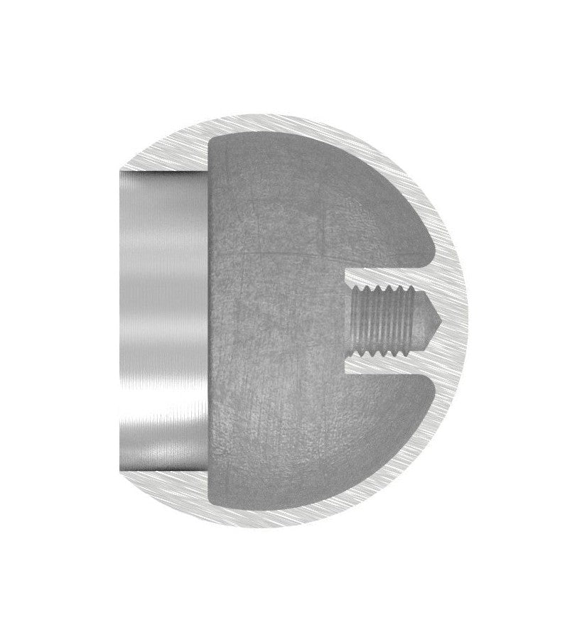 Edelstahl Rohrabschlusskugel mit Innengewinde, hohl / gegossen, zum Anschrauben, V2A / V4A