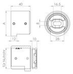 Wandhalter für Rund-Nutrohr, V2A