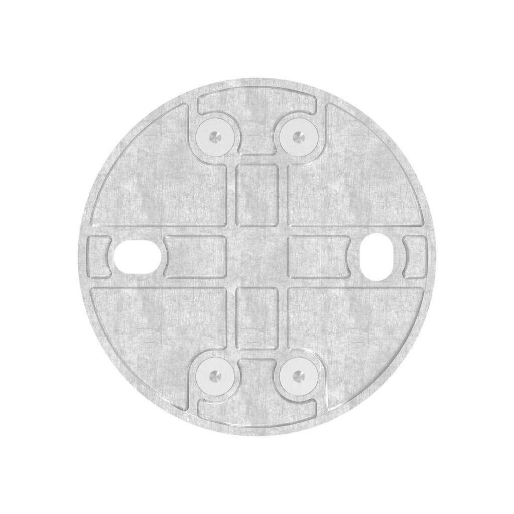 Edelstahl Wandbefestigung für Geländerpfosten zum Spannen, Platte 150 x 150 x 10 mm, V2A