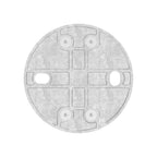 Edelstahl Wandbefestigung für Geländerpfosten zum Spannen, Platte 150 x 150 x 10 mm, V2A