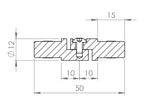 Rohrverbinder zum Stecken oder Kleben mit Gelenk, verstellbar 0 - 100°, für Rohr 12 x 1,5 mm, V2A