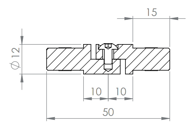 Rohrverbinder zum Stecken oder Kleben mit Gelenk, verstellbar 0 - 100°, für Rohr 12 x 1,5 mm, V2A