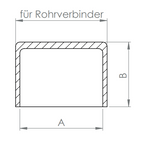 Edelstahl Endkappe für Steckverbinder, V2A