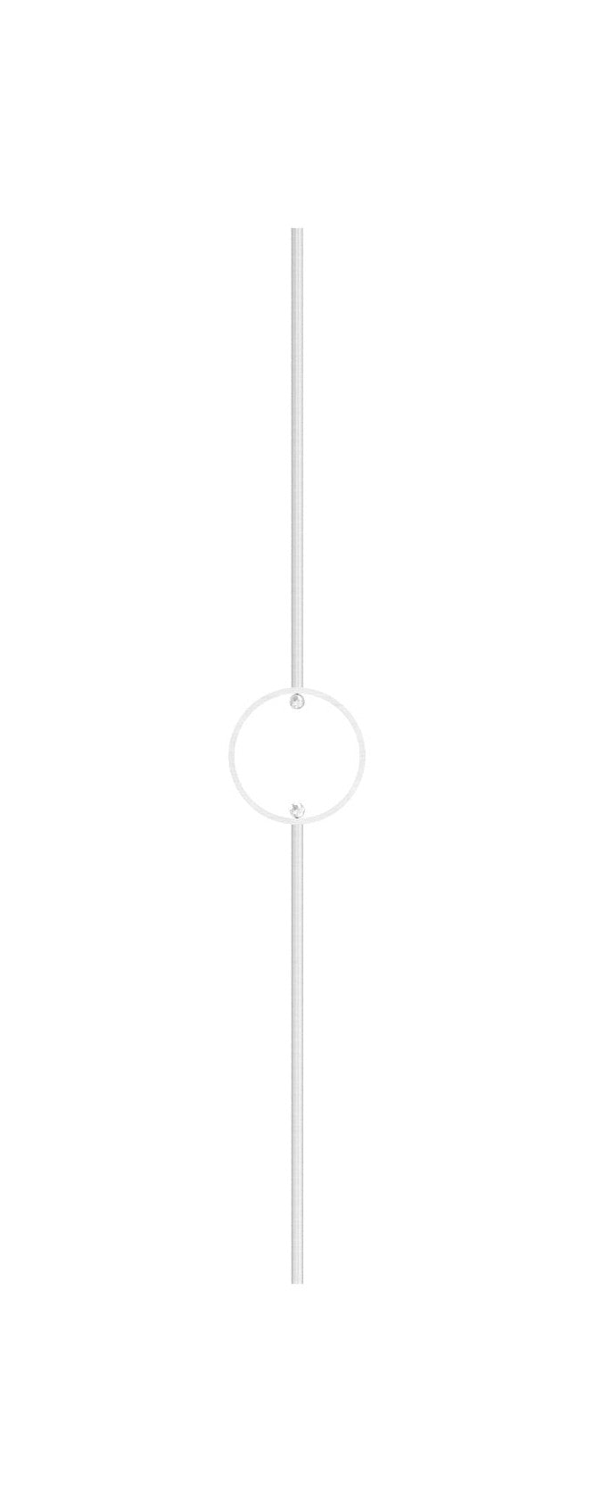 Designstab mit flachem Edelstahlring, Länge 1000 mm, V2A