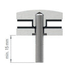 Glaspunkthalter Ø 52 mm selbst zusammenstellen, Unterteil, V2A