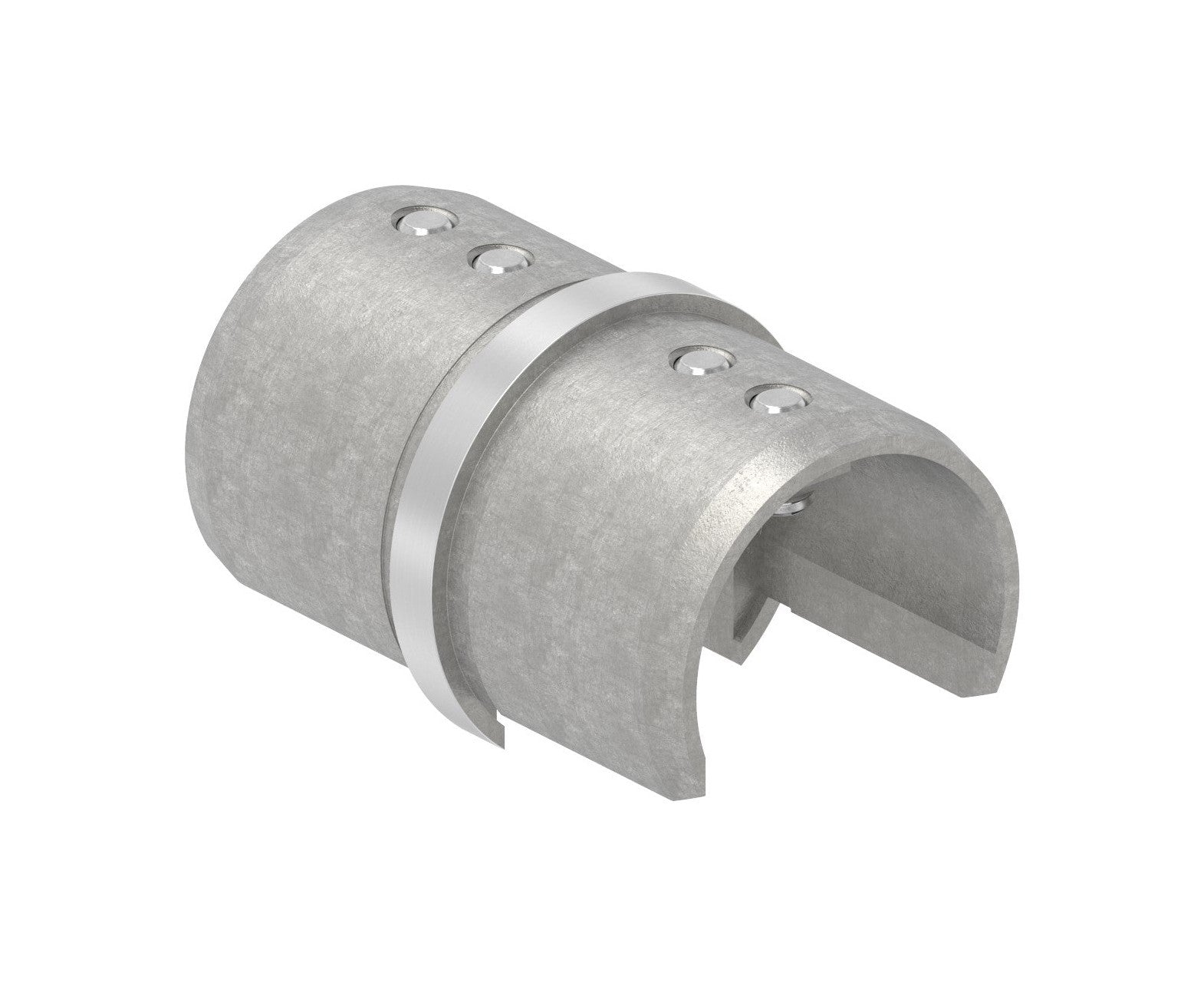Rohrverbinder für Rund-Nutrohr, V2A / V4A