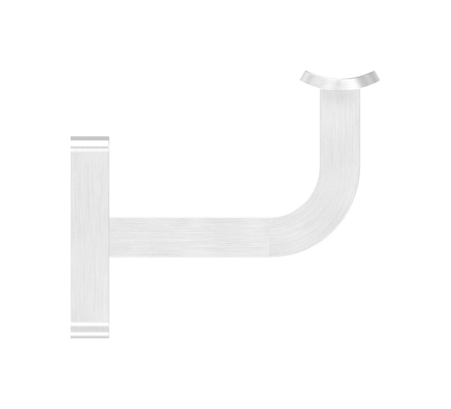 Handlaufhalter mit Cliprosette und Anschlussplatte, zum Anschrauben des Handlaufs, V2A