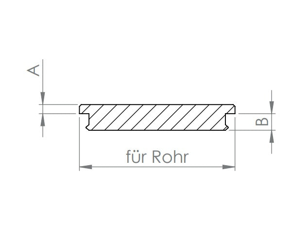 Edelstahl Rohrabschlussstopfen flach, Vollmaterial, mit Nase, zum Einschlagen, V2A