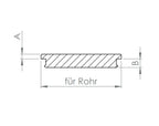 Edelstahl Rohrabschlussstopfen flach, Vollmaterial, mit Nase, zum Einschlagen, V2A