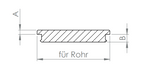 Edelstahl Rohrabschlussstopfen flach, Vollmaterial, mit Nase, zum Einschlagen, V2A