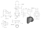 Zeichnung Wandhalter für Rohr Ø 42,4 x 2,0 mm