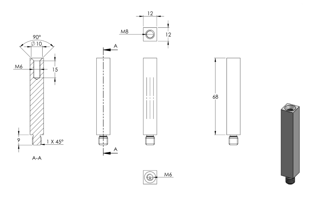 Zeichnung Stift 12 x 12 mm