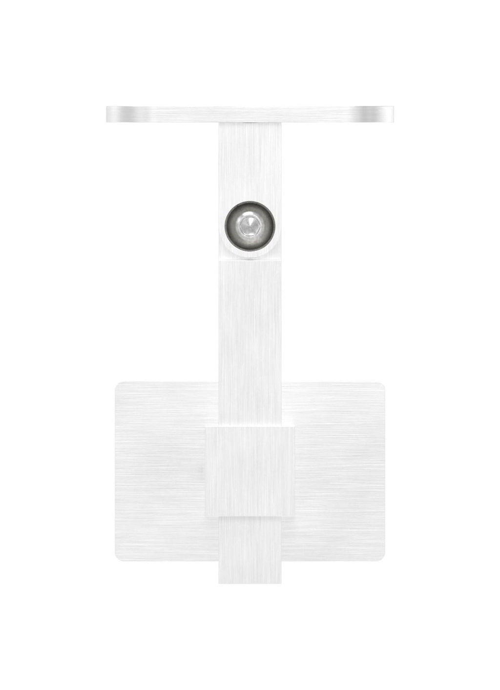 höhenverstellbarer Handlaufhalter für Glas, mit Gelenk und Halteplatte, V4A