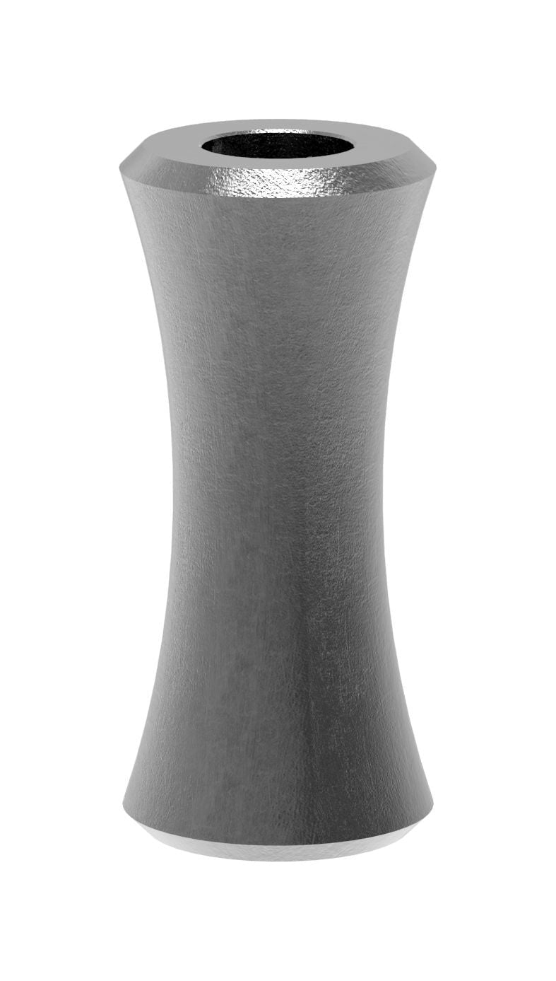 Zierhülse aus Stahl, 60 x 27 mm, mit Durchgangsbohrung