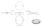 Zeichnung Ankerplatte Ø 100 x 6 mm, Bohrung Ø 13 mm