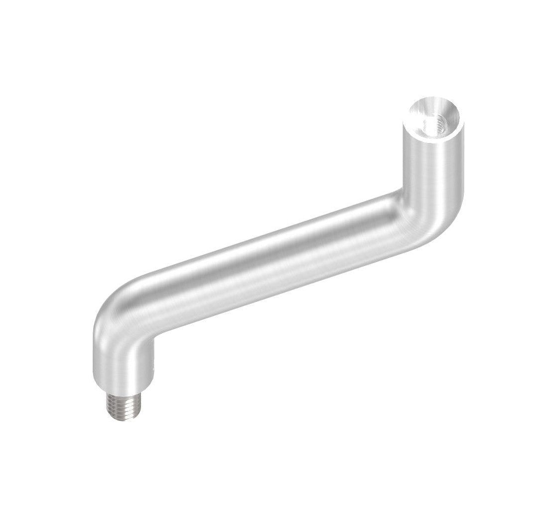 Bügel Edelstahl 2 x 30° gebogen, 360° drehbar,1 x Außengewinde, 1 x Innengewinde, V2A
