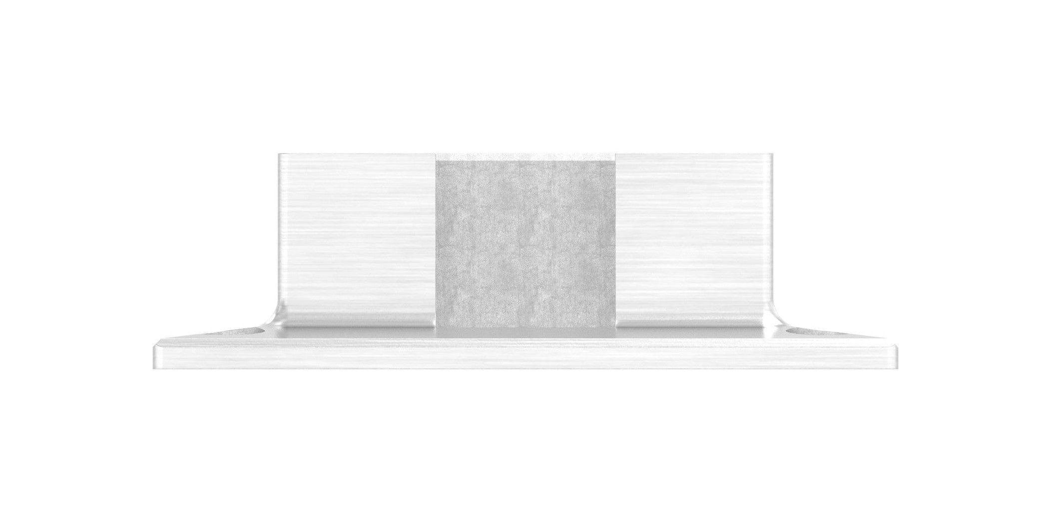 Wandhalter für Rechteck-Nutrohr 60 x 40 x 1,5 mm, V2A