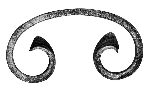 C-Schnecke 12x5mm: glatt, Höhe 60mm, Breite 120mm