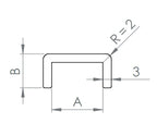 Kantenschutzprofil STATIC, Alu eloxiert E4/EV1, Edelstahlfinish