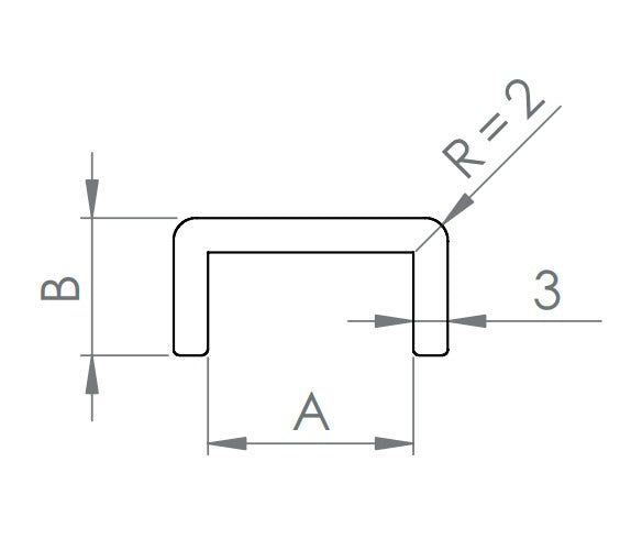 Kantenschutzprofil STATIC, Alu eloxiert E4/EV1, Edelstahlfinish