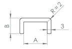 Kantenschutzprofil STATIC, Alu eloxiert E4/EV1, Edelstahlfinish